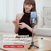 4 in 1 Selfie Stick With Bluetooth & Flashlight
